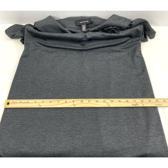 R & M Richards Whimsigoth Dress Womens Size 10 Gray Collar Rosettes Swirl Ruffle - Picture 10 of 12